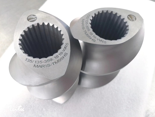 รูปแบบ 223 41CrAlMo7 38CrMoAl Twin Screw Counter Rotating Extruder สําหรับน้ํามันและผลงาน