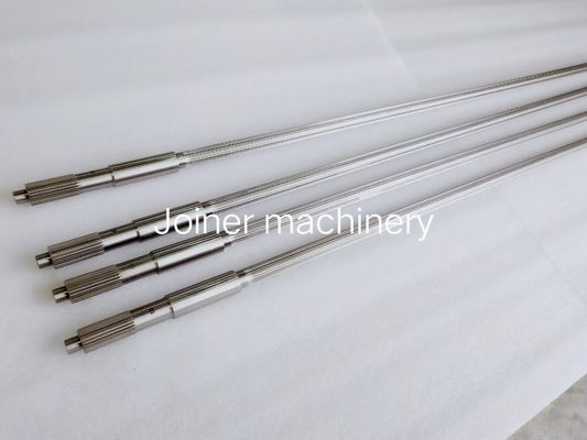 เพลาเครื่องอัดรีดสกรูคู่ทนทานต่อการขัดถูได้ดีสำหรับการผลิต PP, PE