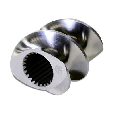 วัสดุที่เป็นมิตรกับสิ่งแวดล้อมชิ้นส่วนเครื่องอัดรีดสกรูคู่ TEX65 สกรูสามารถแปรรูปได้ดี