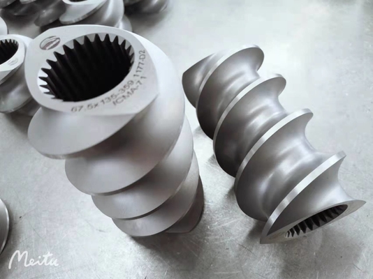 CTE extruder 2 Flighted Thansfer 3 Flighted Screw Elements สําหรับอุตสาหกรรมพลาสติก