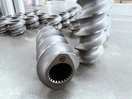 CTE extruder 2 Flighted Thansfer 3 Flighted Screw Elements สําหรับอุตสาหกรรมพลาสติก