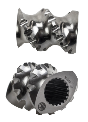 อุปกรณ์สกรู extruder พลาสติกคู่สวมสภาพสูงที่มีการรักษาการดับระยะว่าง