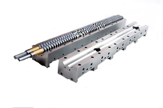 สกรูคู่เพลา การออกแบบสกรูอัดรีดพลาสติก ชิ้นส่วนสกรูอัดรีด WR15E วัสดุ