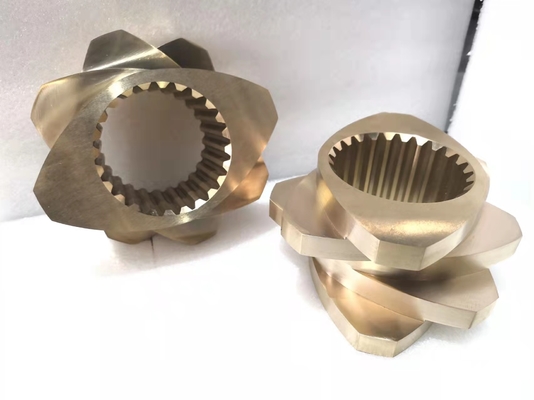 เส้นผ่านศูนย์กลาง 150 มม. Extruder Machine Parts Screw Element วัสดุอลูมิเนียมบรอนซ์