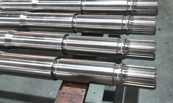 เพลาเครื่องอัดรีดคู่ Spline Milling แบบดั้งเดิมที่มีความแข็งแรงสูง