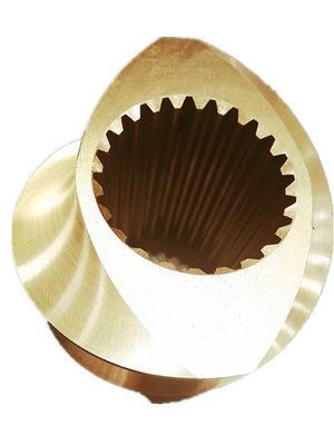ขัดเงาอลูมิเนียมบรอนซ์ Extruder Screw Elements 2 Flighted Wear Resistant