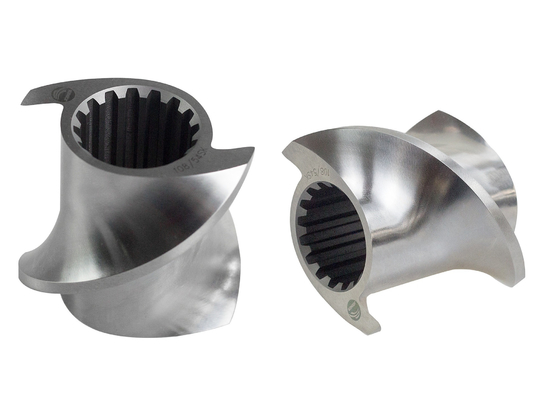 อาหารสัตว์เลี้ยงแบบเป่า ZE77 Covey Screw Elements HRC58 - 62 ความแข็งแรงสําหรับ Pelletizer