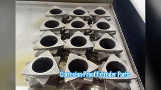 ชิ้นส่วนเครื่องอัดรีดสกรูคู่ความต้านทานการกัดกร่อนสูง