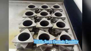 องค์ประกอบสกรูเครื่องอัดรีดสกรูคู่ TEX65a